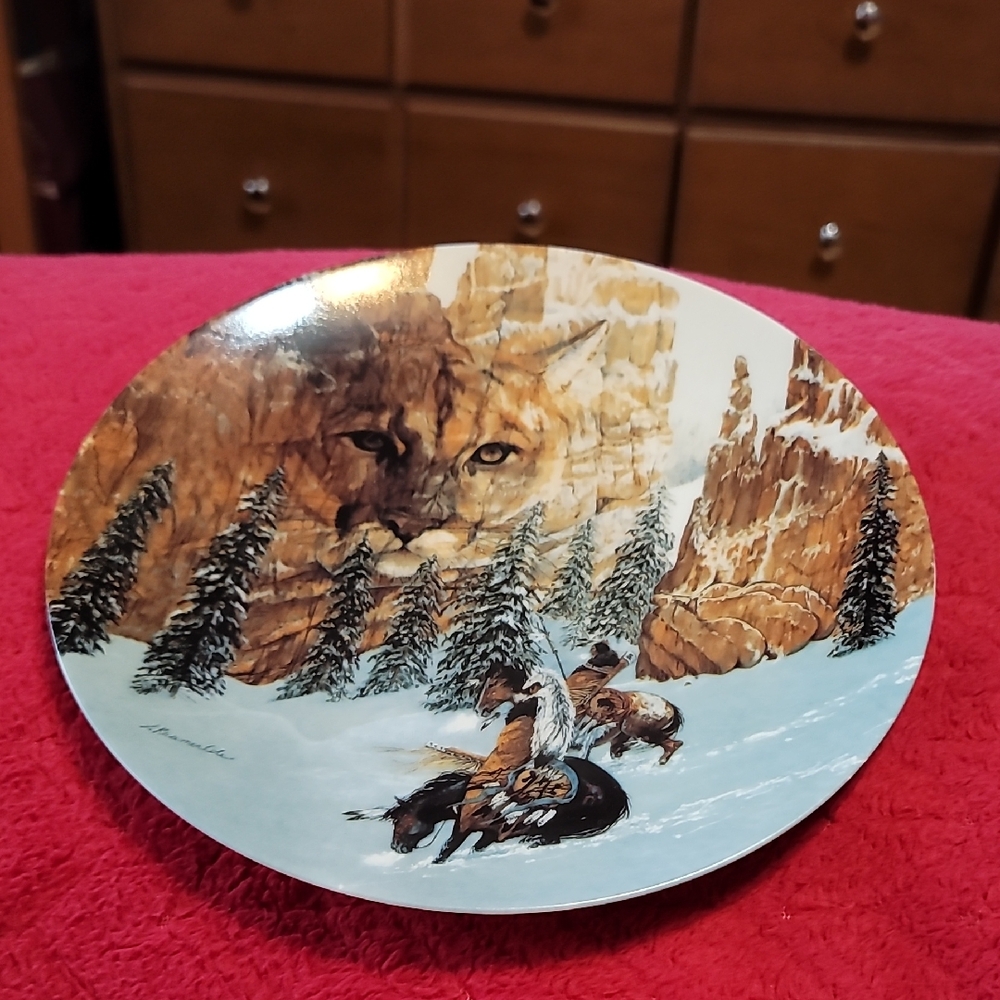 Canyon of the Cat Julie Kramer Cole Collectors Plate 8" 1992 BRADEX First Issue